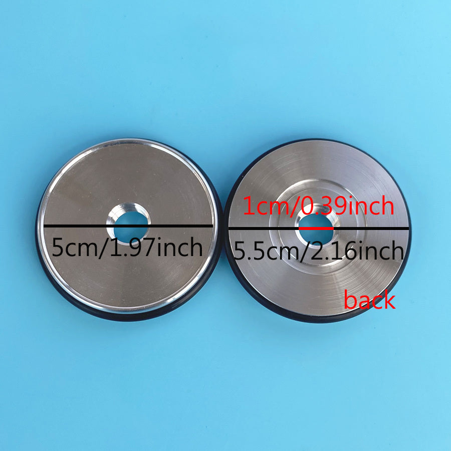 Stainless steel maydalash disklar, silliqlash asboblari, ko'p qirrali olmos aksessuarlar va rulmanli anti-slipping pad bilan toshli olmosni tahrirlash to'plami.