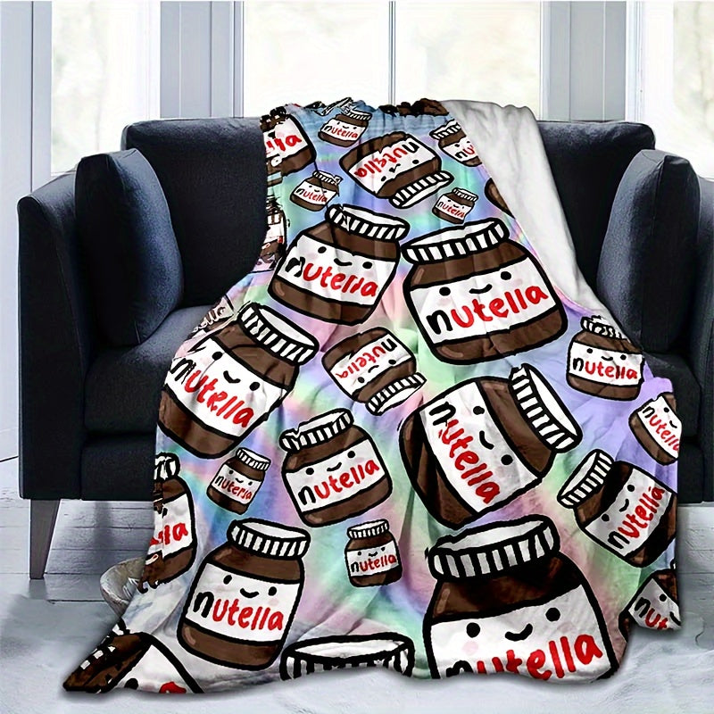 Шоколадное фланелевое одеяло мягкое тёплое лёгкое для дивана кровати кресла гостиной путешествий