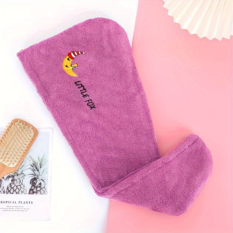 Ultra-absorbent mikroto'qima soch to'plami qiziqarli multfilm dizaynlarida - tez quriydigan, engil dush qopqog'i ayollar uchun. Moviy, binafsha, sariq, pushti ranglarda mavjud. Yumshoq va qulay polyester aralashmasi.