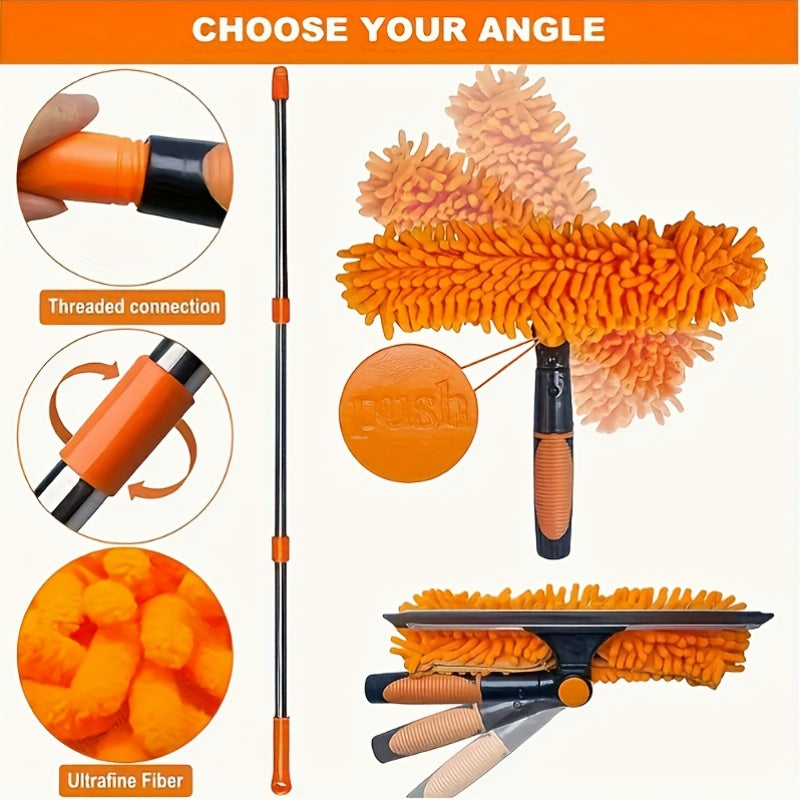 Herramienta de limpieza de cristales con empalme de 4 metros para limpieza de ventanas sin escaleras