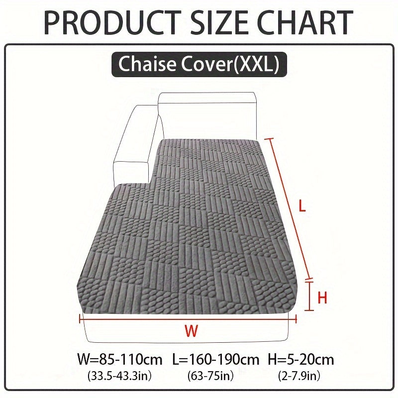 Чехол на диван из полярного флиса с жаккардовым узором и эластичной лентой подходит для секционного кресла, дивана-кровати, 3-местного и 4-местного, включает чехлы на подлокотники