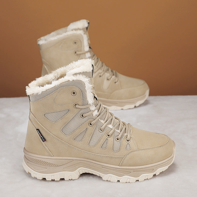 Women Mid-Calf Outdoor Shoes Slip-On All-Season Tactical Beige Breathable