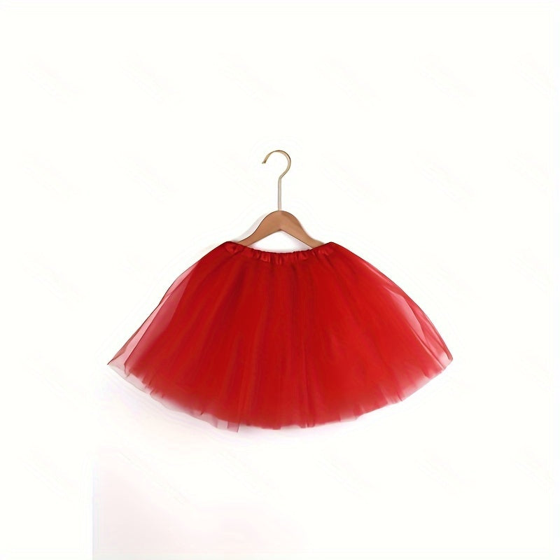 Adult Tutu Skirt Ballet Dance Costume Four-Layer Polyester Tulle Puffy Skirt