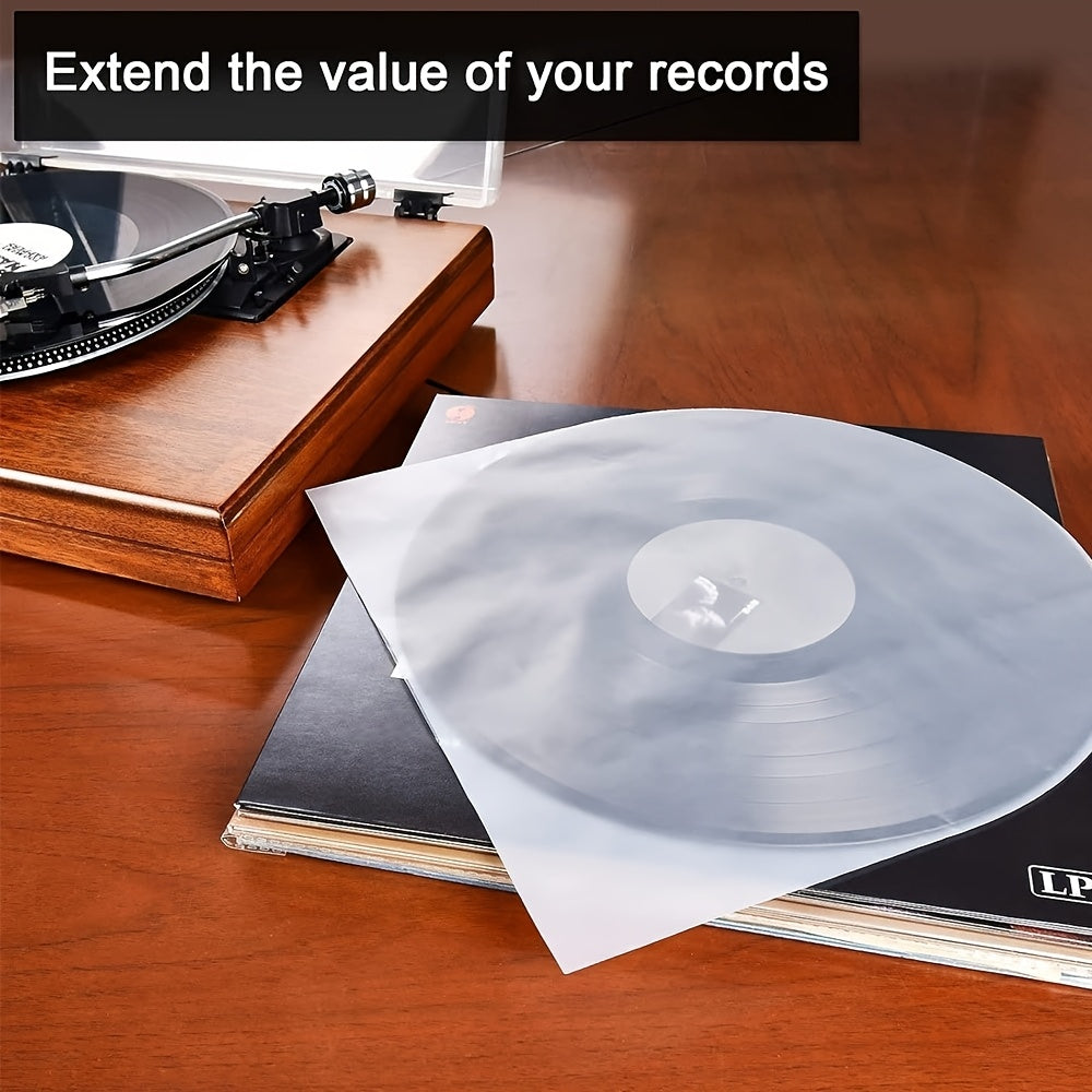 50/100 Anti-Static Black Vinyl Record Inner Sleeves Dust-Proof Covers for LPs CDs Albums