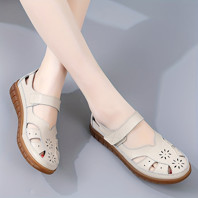 Women's Flats with Soft Sole and Ankle Belt for Casual Wear