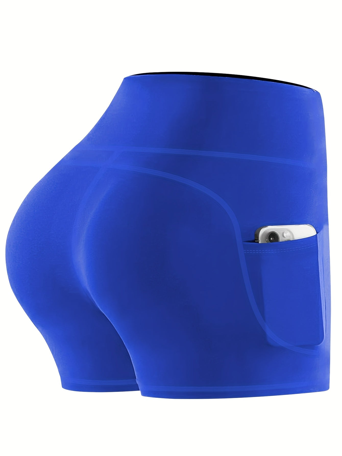 Ayollar uchun kattaroq o'lchamdagi yuqori belli yoga shorti to'plami, 5 ta, chuqur cho'ntaklar bilan