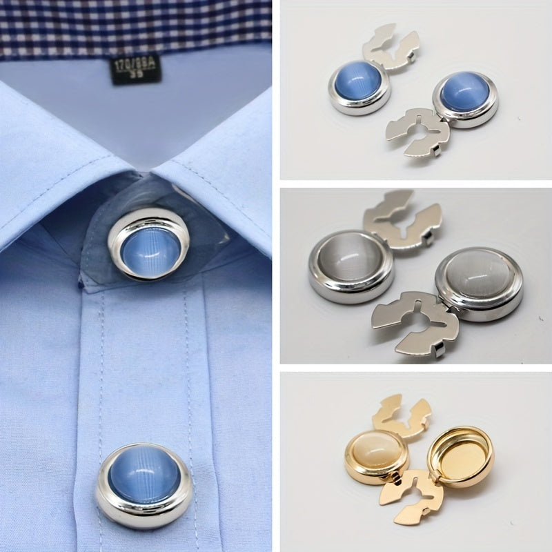 Unisex Silver Cuff Links Elegant Fashion Accessories for Men and Women