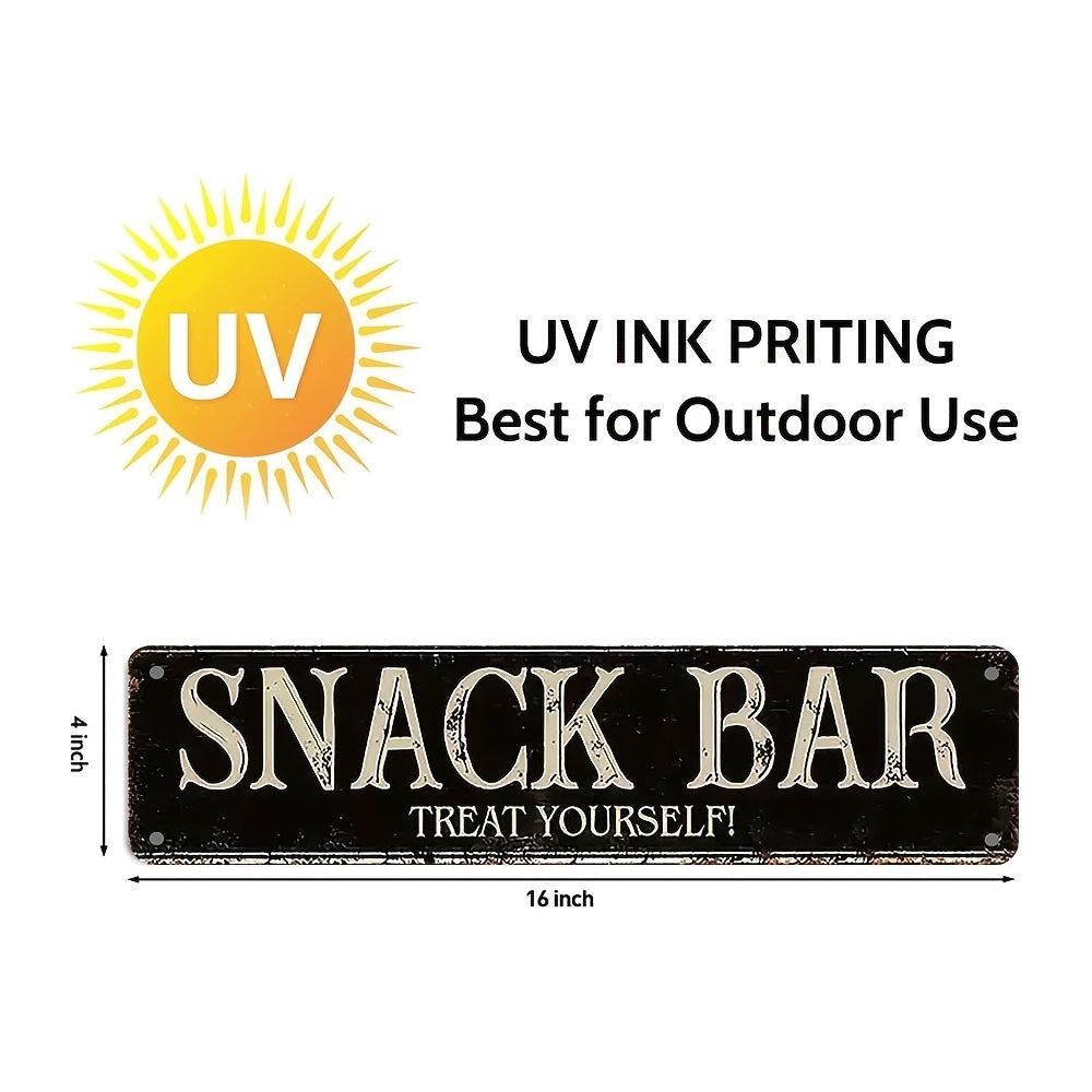 Vintage Bar Sign Metal Wall Art for Man Caves and Home Drinkeries 10x40 cm