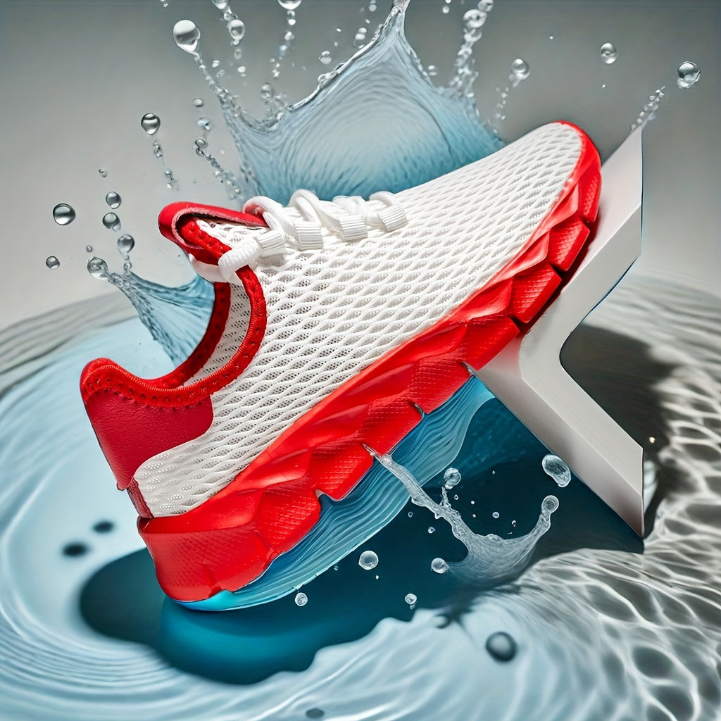 Zapatillas deportivas para hombre de talla grande, transpirables, de color sólido, antideslizantes, con cordones, duraderas y para exteriores