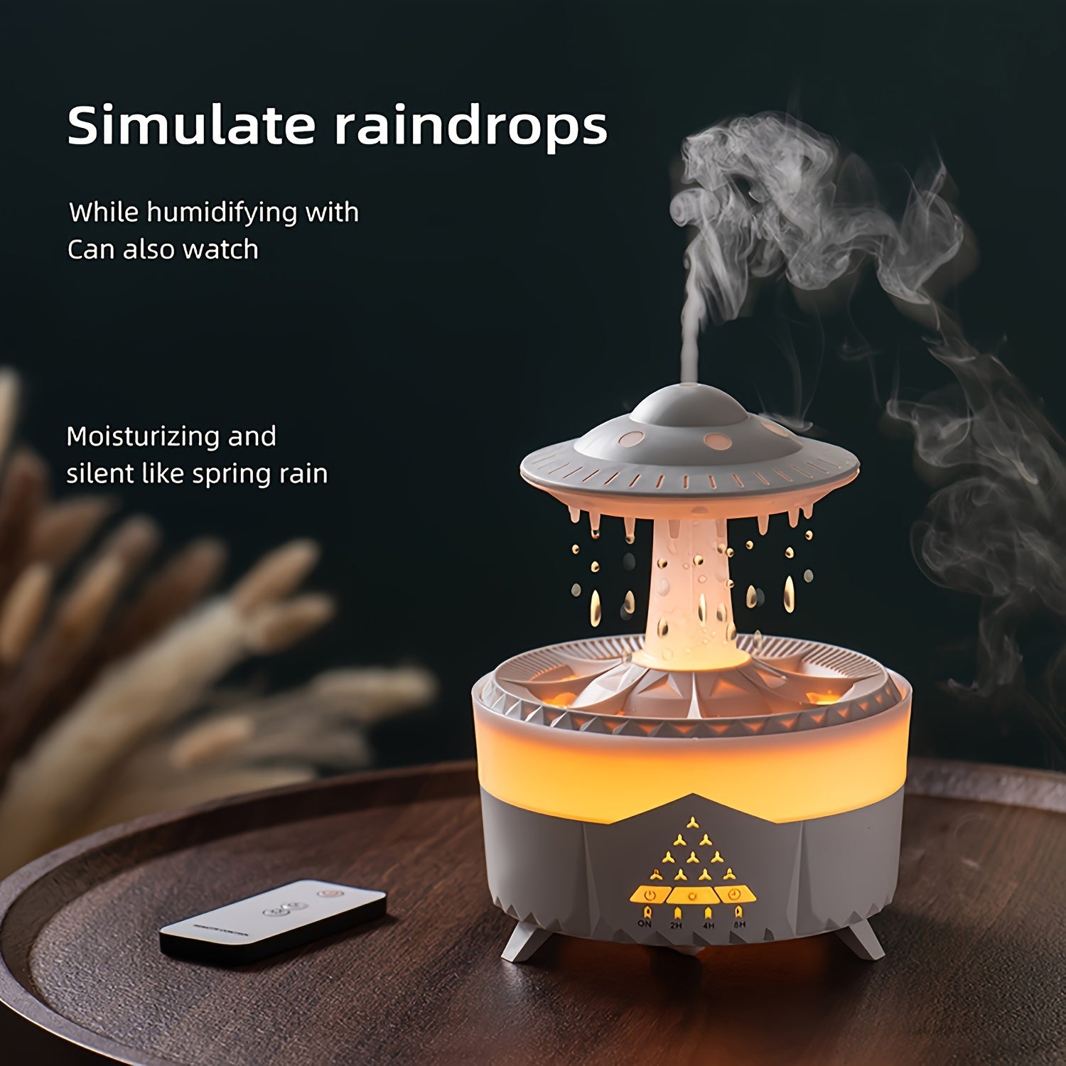 Aromatherapy Diffuser with Remote Control Essential Oil Compatibility Night Light Water-Resistant Large Capacity