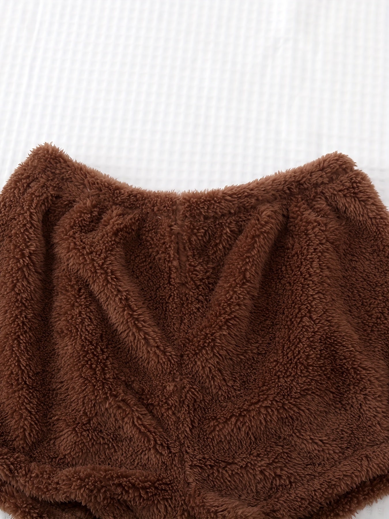 Women's Fuzzy Bear Vest Pajama Set Winter Micro Elastic Polyester Knit