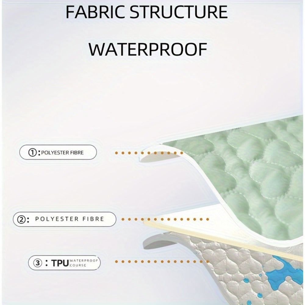 Water-Resistant Quilted Pillowcase 48x74cm Polyester Twill Envelope Closure