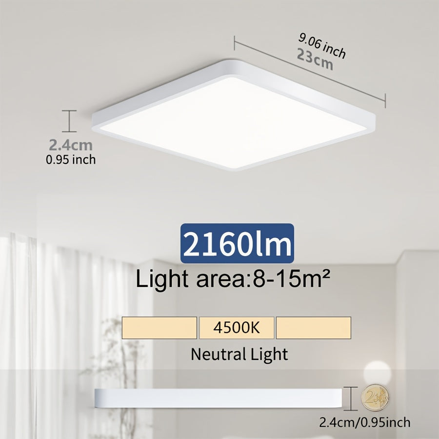 Modern Nordic LED Ceiling Light 24W 36W Ultrathin Square Indoor Living Room Bedroom