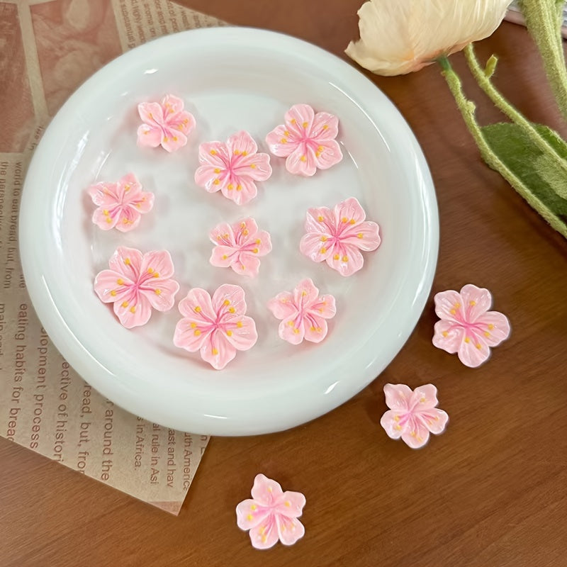 Pink Cherry Blossom Refrigerator Magnet Set 12 Pieces Decorative Kitchen Office