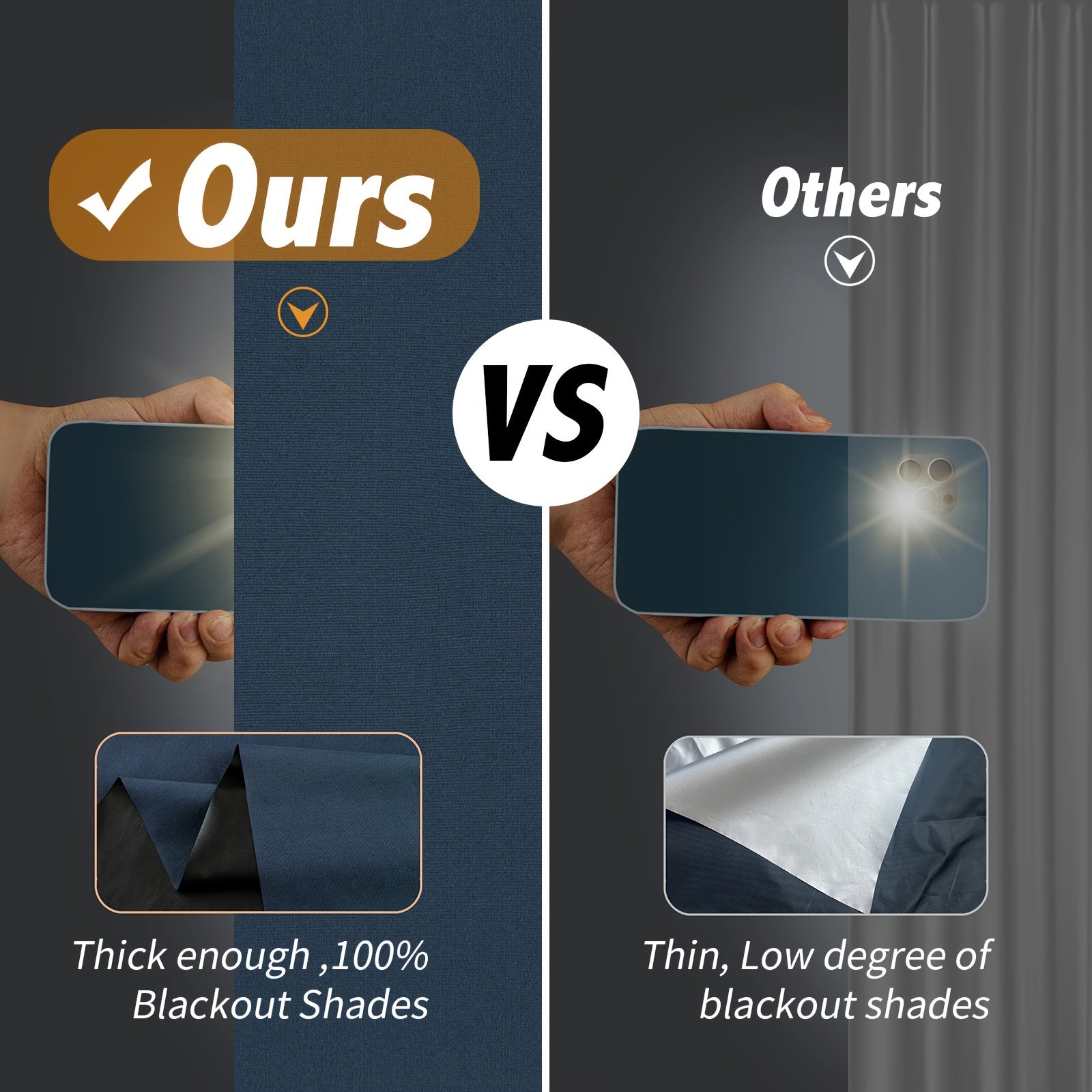 Blackout Window Shades Set of 1 Portable Blackout Curtains for Bedroom Living Room