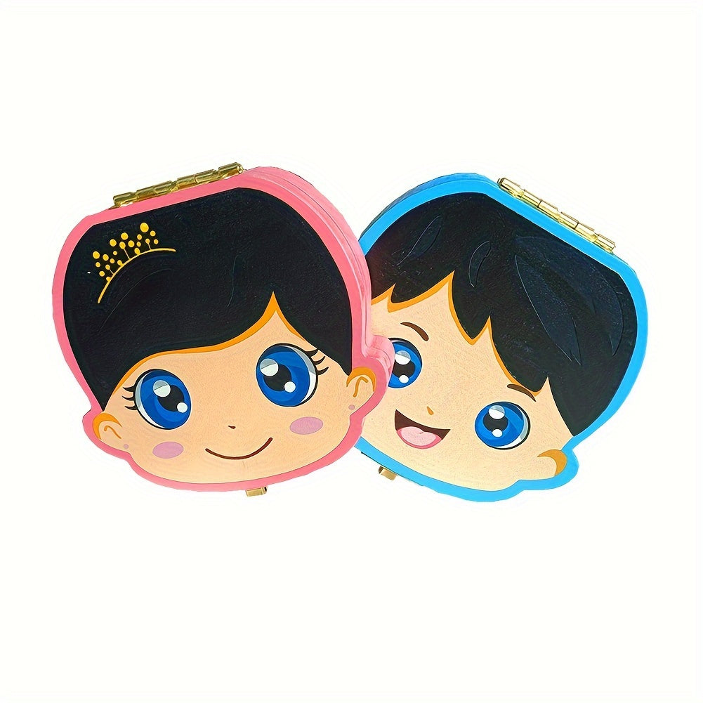 Kids' Tooth Fairy Box Handcrafted Beechwood for Lost Teeth and Hair Storage