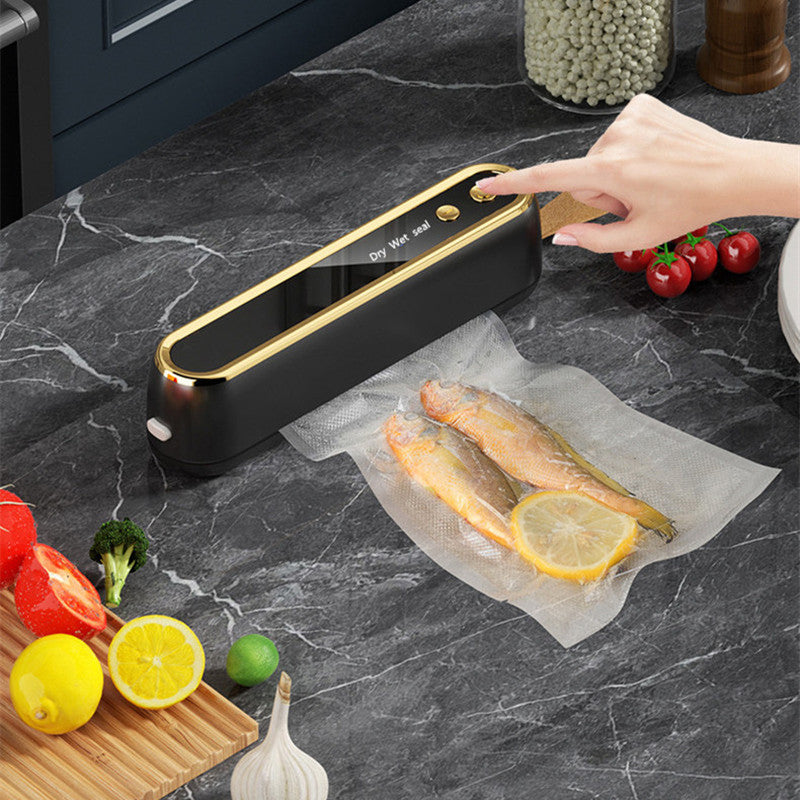 Sellador de alimentos automático multifuncional con sellado de bolsas de aperitivos para conservación a largo plazo, portátil, inalámbrico, compacto y fácil de usar