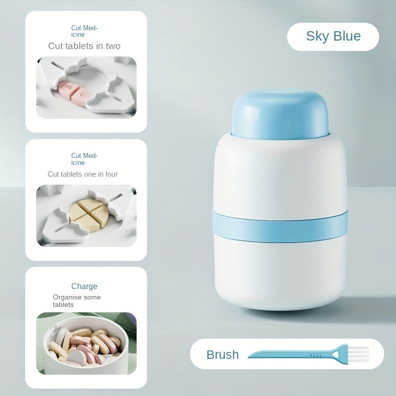 Pill Cutter Portable Divider for Pills Splitter with Pill Box