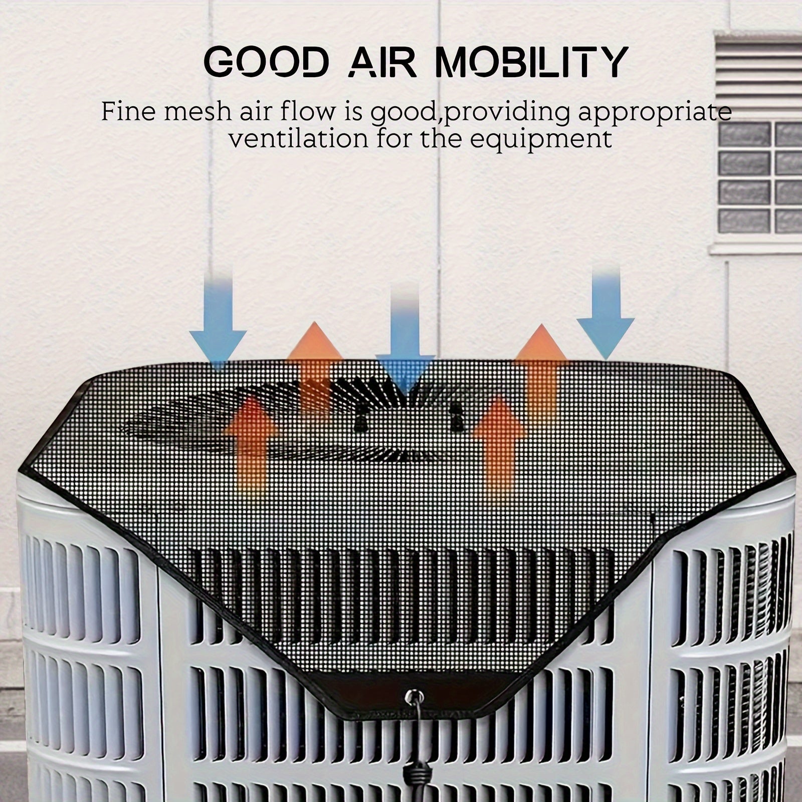 Universal Outdoor AC Cover Windproof Dustproof All-Season Mesh Protection
