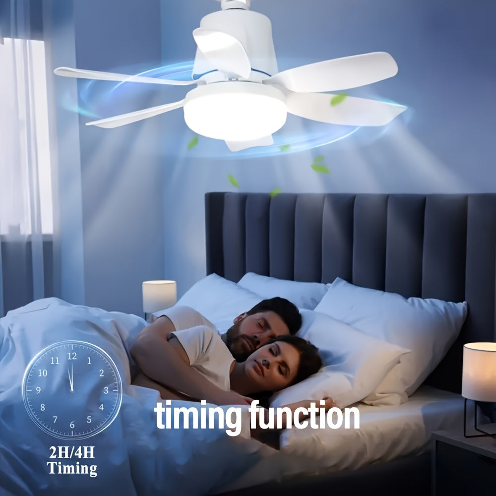 LED Smart Ceiling Fan Light with Remote Control, Timer, 6 Blades, Adjustable Brightness and Color Temperature