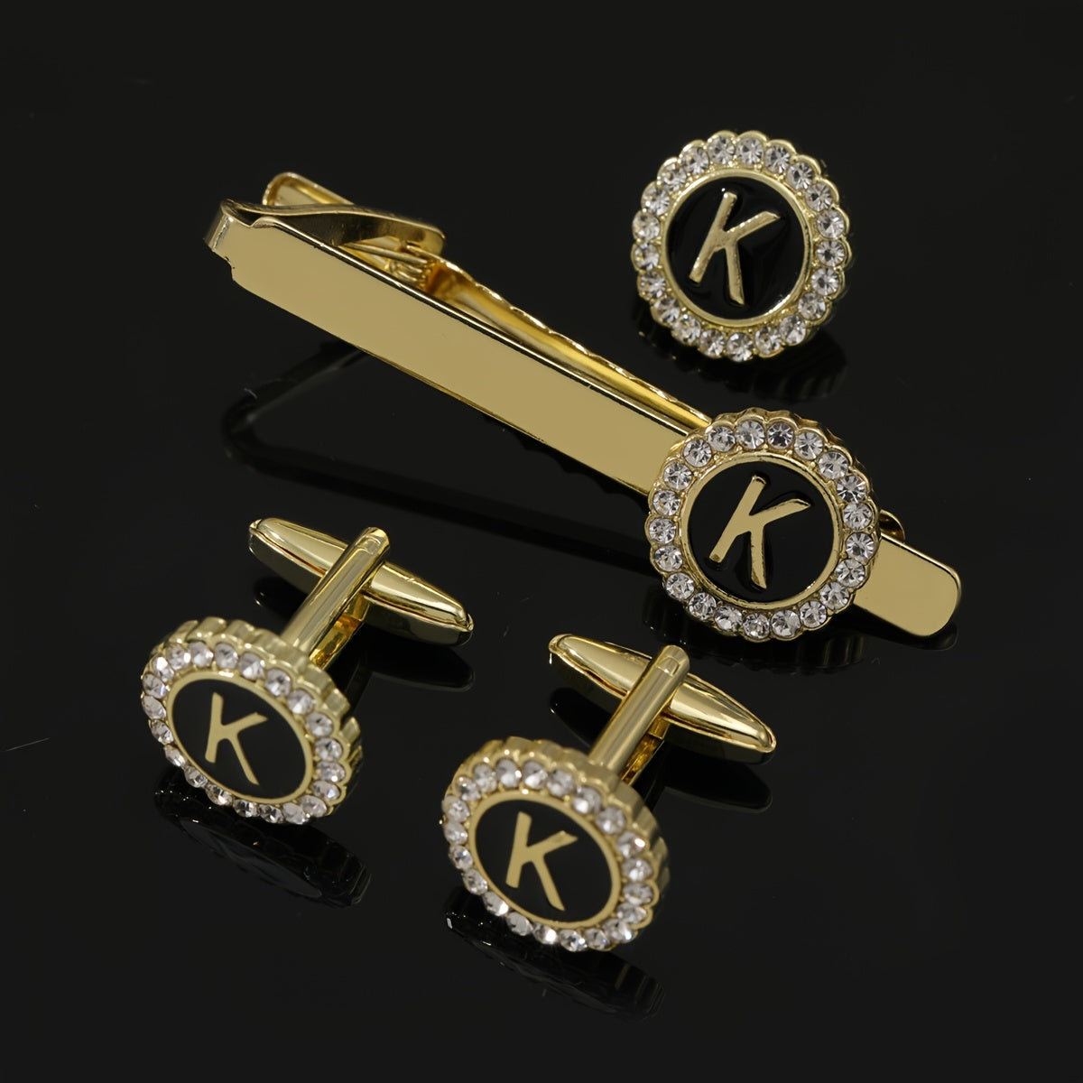 Men's All-Inclusive Accessory Set with Tie Clips Cufflinks Brooches Limited Edition