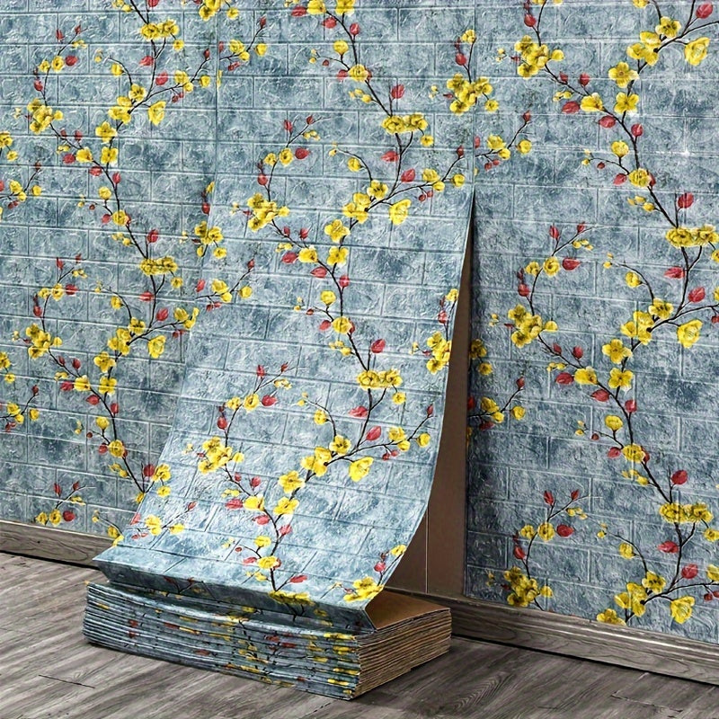 3D Brick Wallpaper Peel and Stick Waterproof Self-Adhesive Contact Paper for Home Decor 69.85cm x 16.4ft