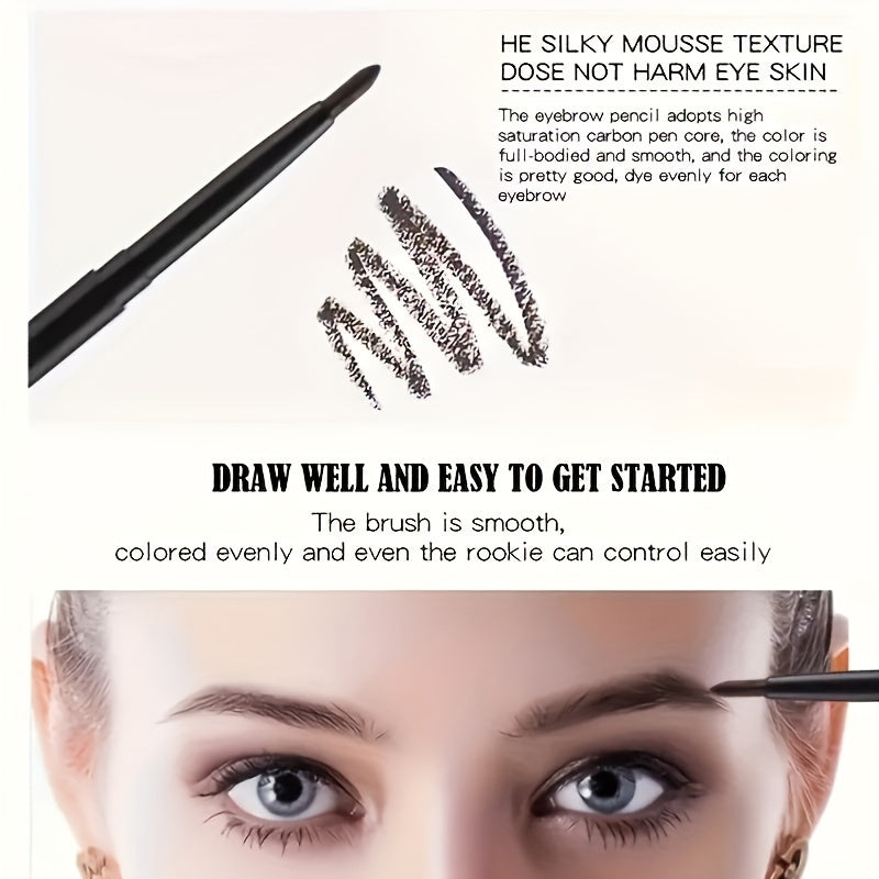 Женский водостойкий карандаш для глаз с витамином E, стойкий к смазыванию