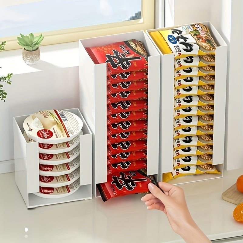 Yaponcha uslubdagi plastik saqlash tashkilotchisi - qulayliklar uchun ko'p funksiyali dispenser, bir martalik stakanlar, to'qimalar, pampers, ichki kiyimlar va yuz to'qimalari uchun - oshxona va kafe foydalanishi uchun mukammal