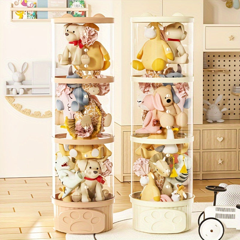 Qizil va plush o'yinchoqlar uchun ko'p funksiyali shaffof tashkilotchisi, suv o'tkazmaydigan dumaloq dizayni va qopqog'i bilan. Rojdestvo va Yangi yil uchun sovg'a berish uchun ideal, plastik materialdan tayyorlangan.