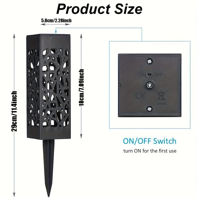 6-штуки солнечных уличных светильников LED для ландшафта, низковольтные, съемные пластиковые абажуры