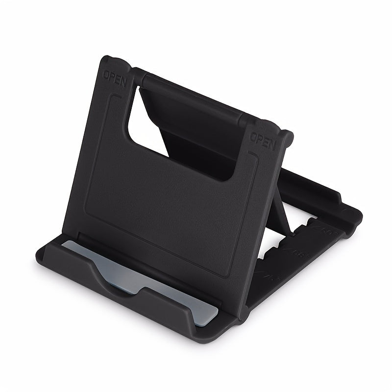 Square Folding Phone Holder Pack of 1 2 or 4 ABS Portable Travel Stand for Smartphones and Tablets