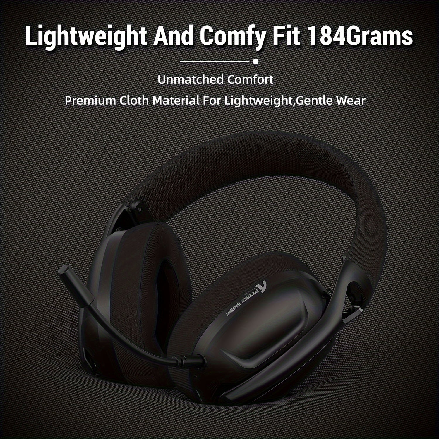 Wireless Gaming Headset with Active Noise Cancellation and 50 Hours Playtime