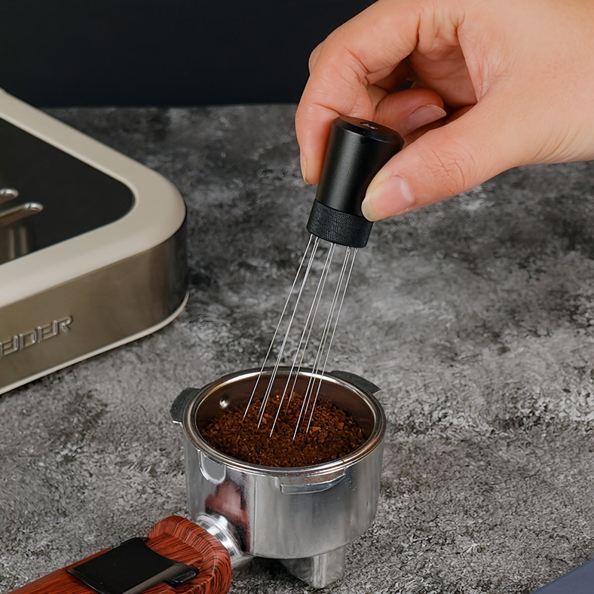 Juego de agujas para remover café espresso, de acero inoxidable, herramienta magnética para baristas