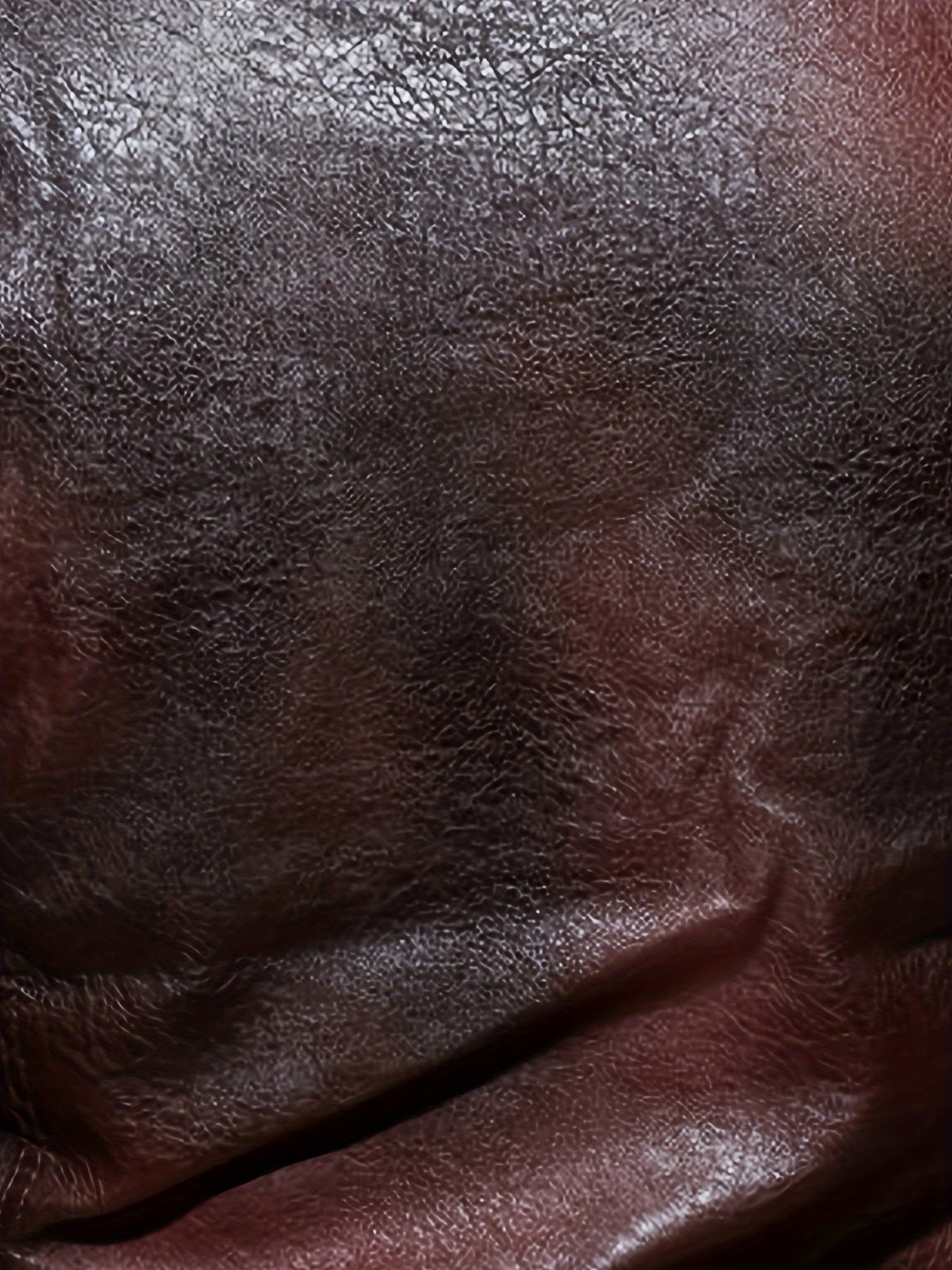 Men's Faux Leather Jacket with Zipper Pockets for Fall Winter Casual