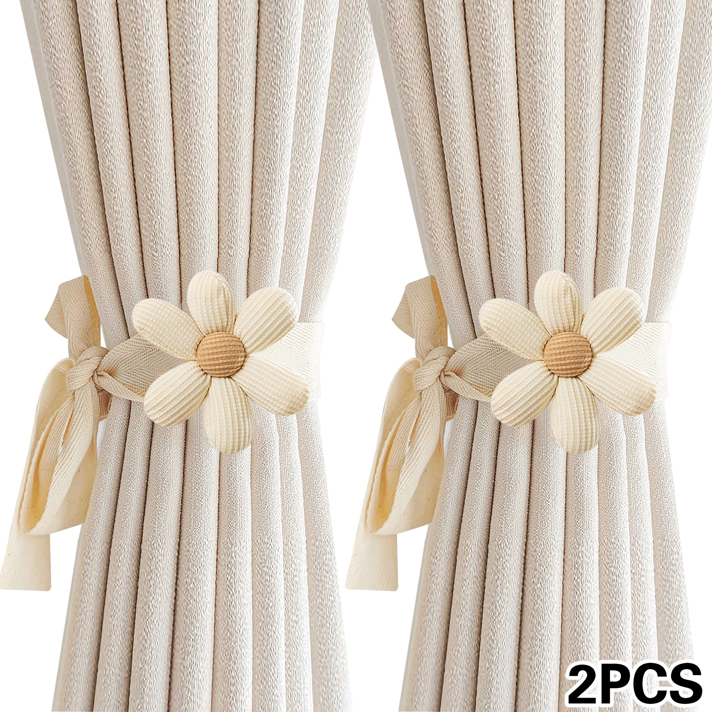 Two-Pack Modern 3D Cartoon Animal Curtain Tiebacks Polyester Adjustable No-Drill Home Decor