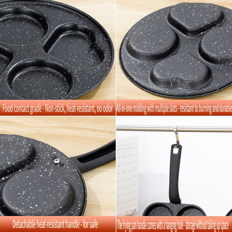 Cast Iron Egg Cooker Non-Stick with Handle for Pancakes Eggs and More