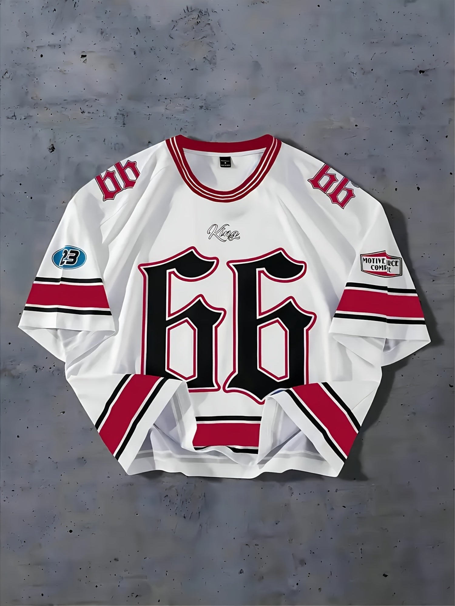 Мужская повседневная футболка с круглым вырезом и принтом числа 66, короткий рукав, летняя топ-полушерстяная ткань