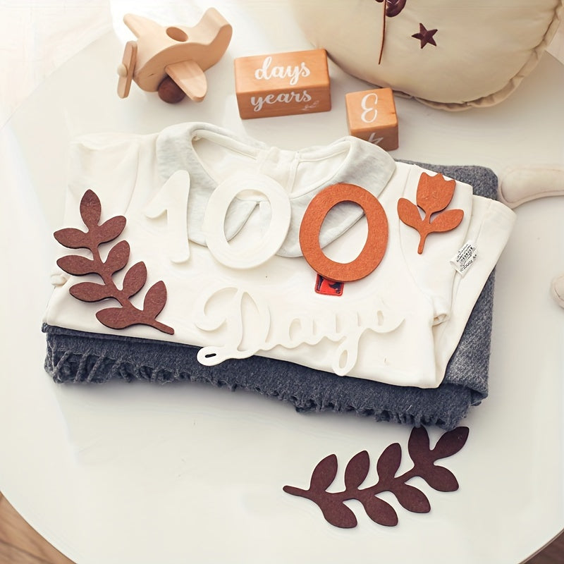 Набор карточек-меток для вех, изготовленных из нетканого материала, с милыми дизайнами для записи роста.