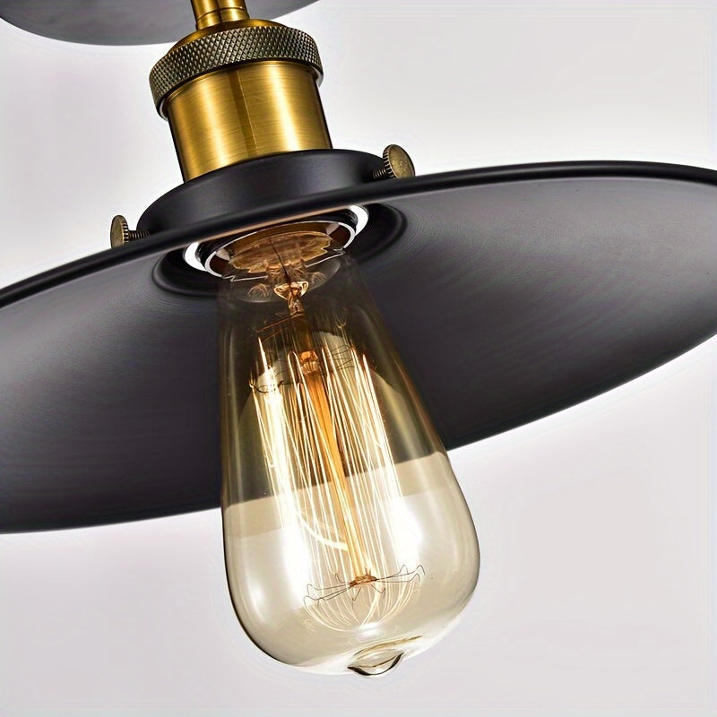 Retro industrial loft shift chirog'i, yotoqxona, restoran va yo'l dekoratsiyasi uchun ajratiladigan temir soyasi bilan. Energiya tejovchi metall uskunasi.