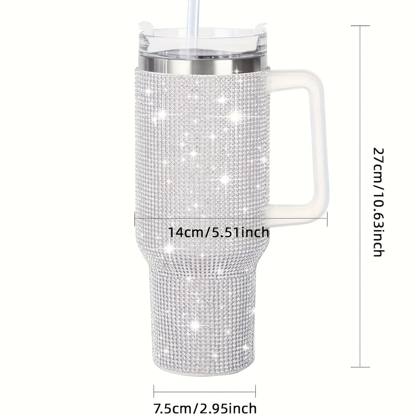 Insulated 40oz Stainless Steel Tumbler with Lid and Straw for Travel and Home