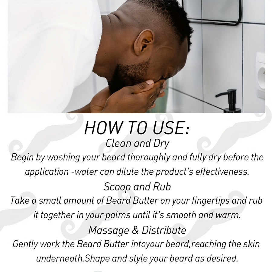 Мужской бальзам для бороды 1oz с скваланом, кондиционирует, смягчает, питает