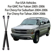2pc Heavy-Duty Black Rear Door Hatch Lift Supports for SUVs and Trucks
