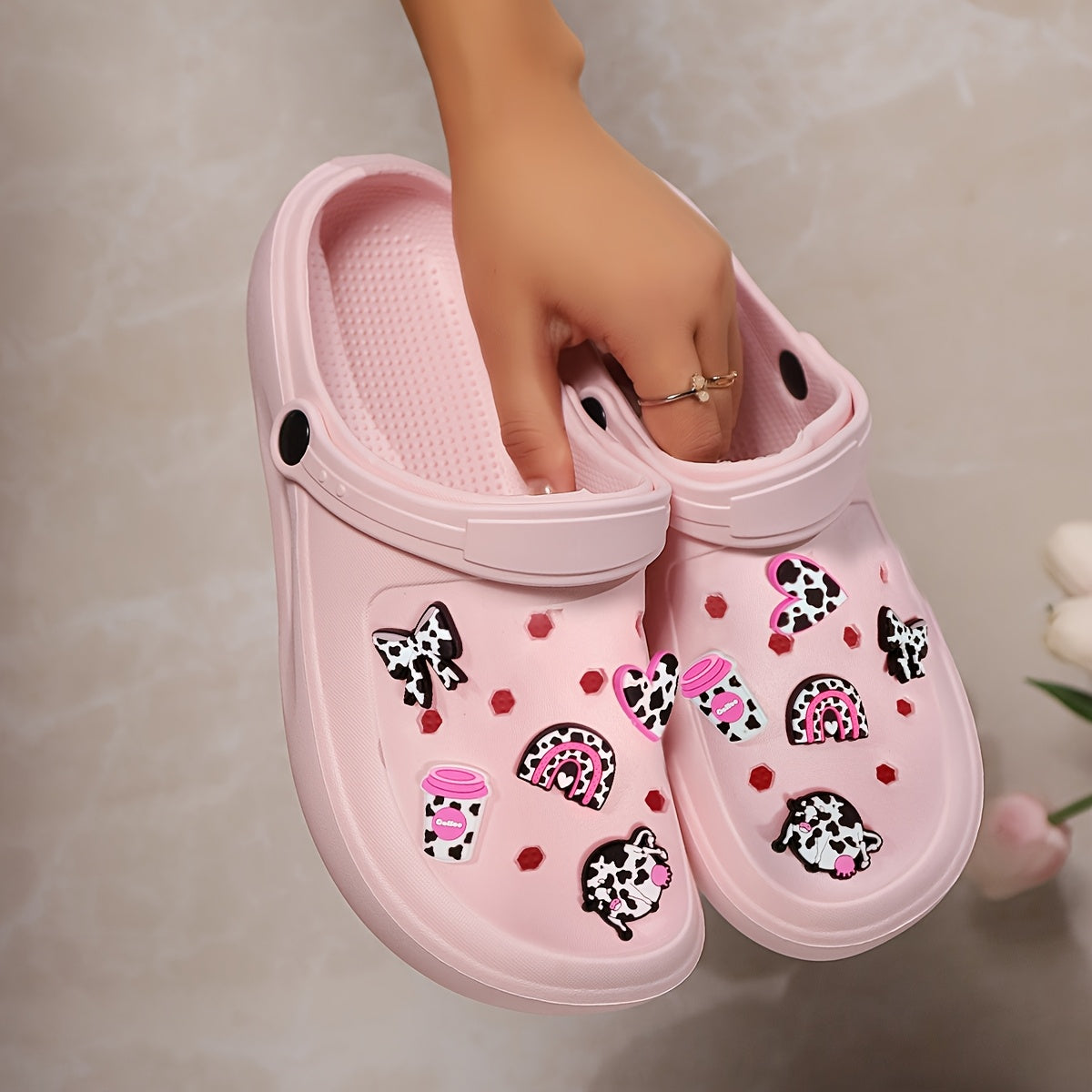 Women's EVA Platform Slip-On Shoes with Bow Comfortable All-Season