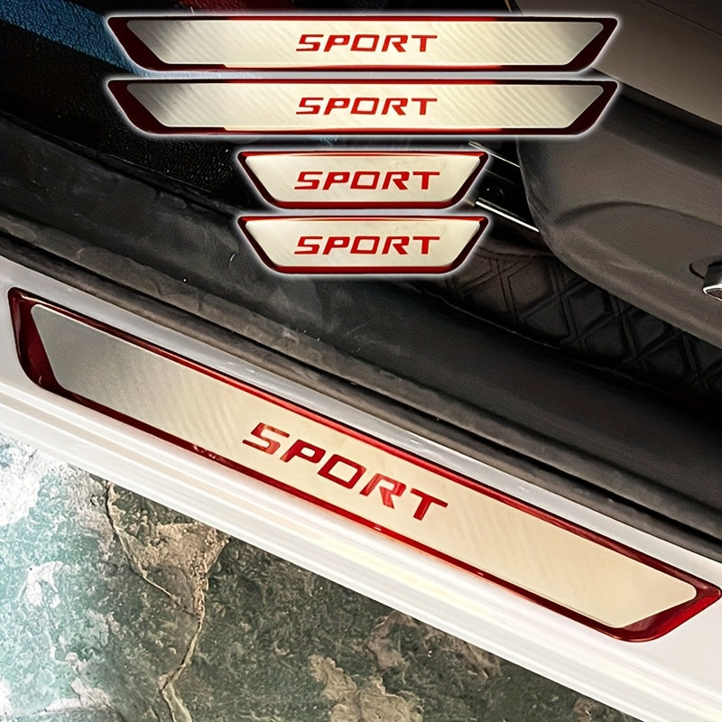 4 Pcs Stainless Steel Anti Scratch Wear-Resistant Door Threshold Protection Strips