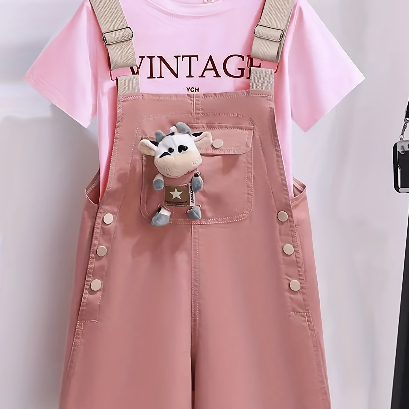 Girls Summer Overalls with Suspenders Lightweight Cotton Casual Outfit for Outdoor Wear