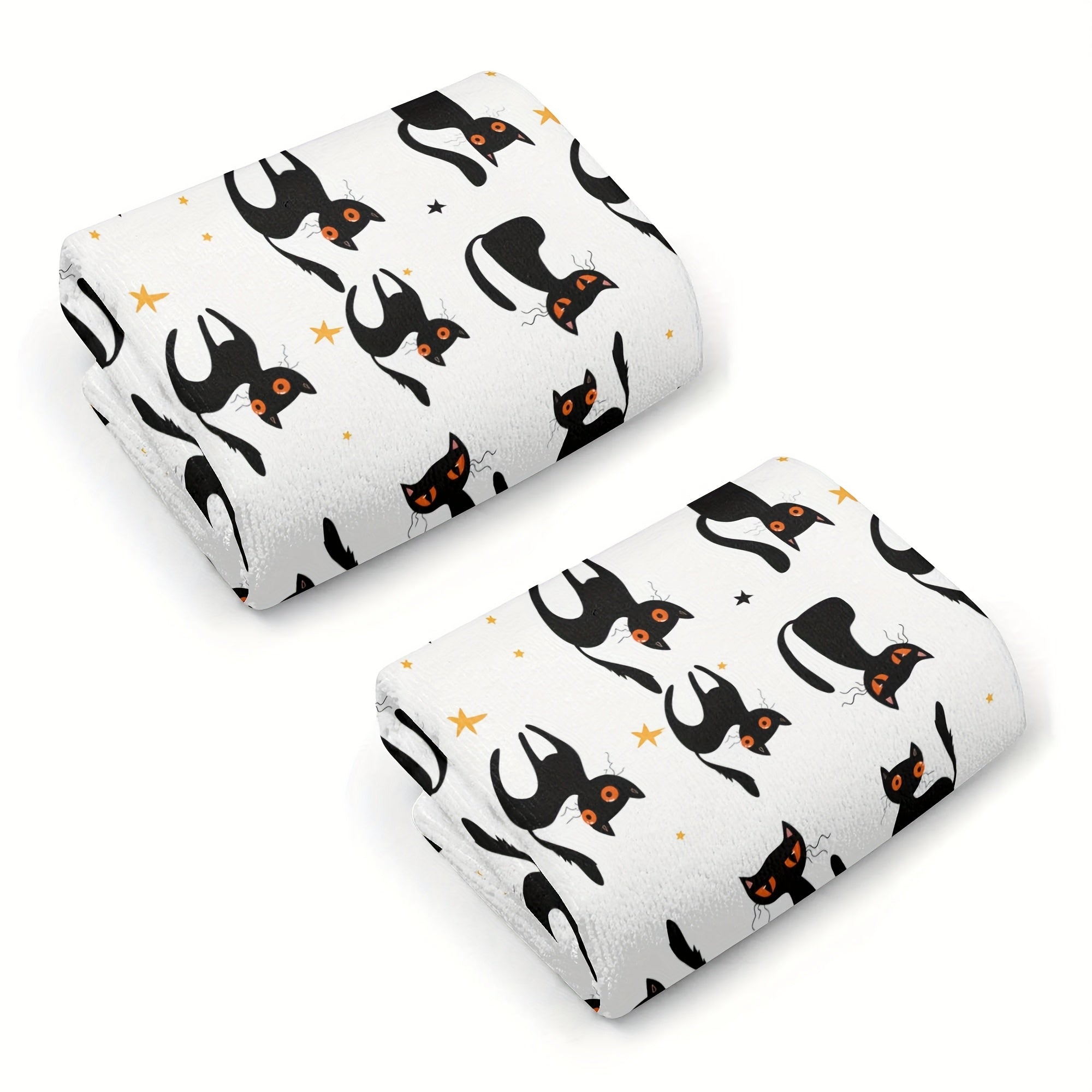 Qora Mushuk oshxona sochiqlari to'plami, uy tozalash uchun ultra yumshoq, yaxshi oson yutadigan idish matolari