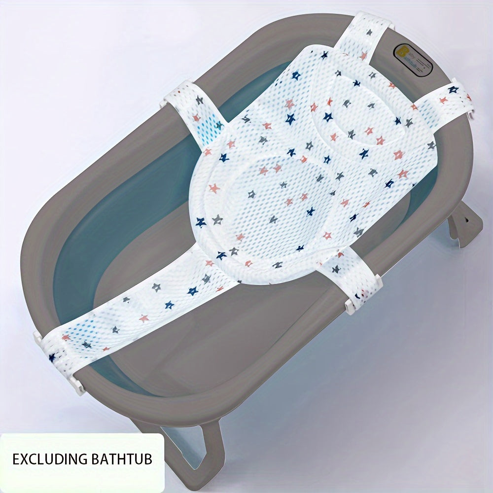 Bolalar uchun hammom uchun tarmoq qoʻllab-quvvatlash mato, yostiqsiz tarmoq mato, yulduz naqshli, koʻk, oq, pushti, yashil ranglarda