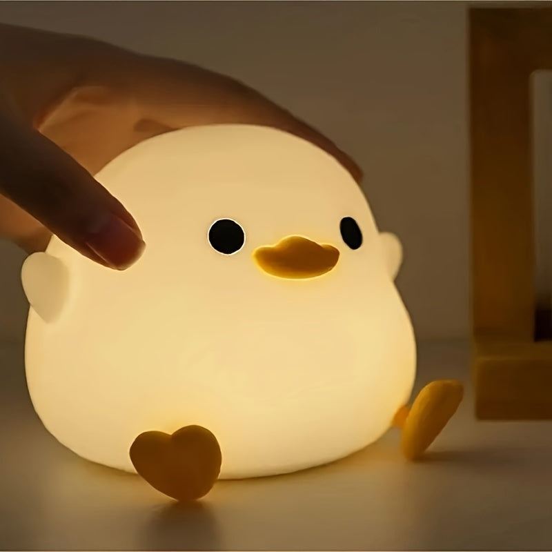 Rechargeable LED Night Light with Adjustable Brightness and Sleep Sensor for Modern Bedrooms