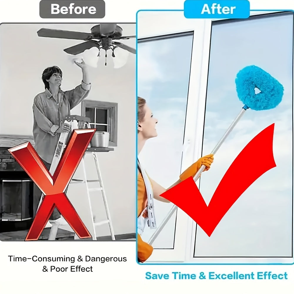 Extendable Microfiber Fan Brush for Dusting Ceiling Fans and High Surfaces