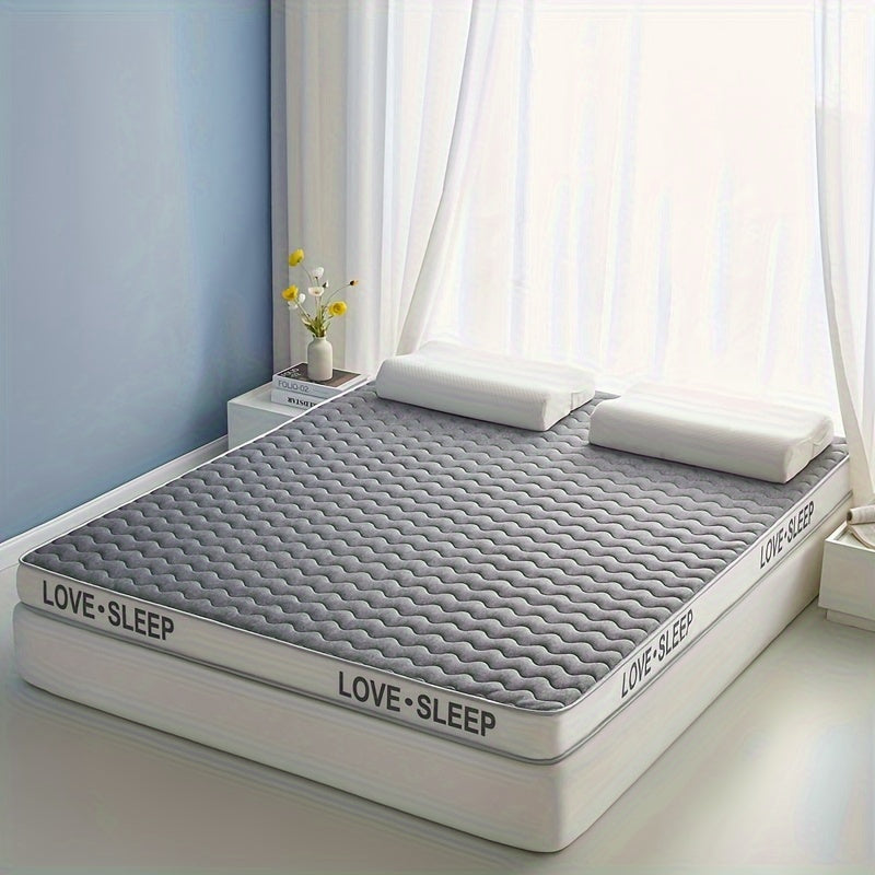 Memory Foam Mattress with Latex Topper 5cm Thick Hypoallergenic Breathable Firm Support for Dorm and Home